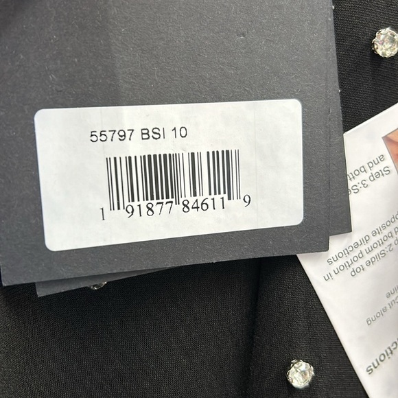 Mac Duggal 55797 NWT RHINESTONE ENCRUSTED LONG SLEEVE V NECK GOWN - Picture 5 of 11